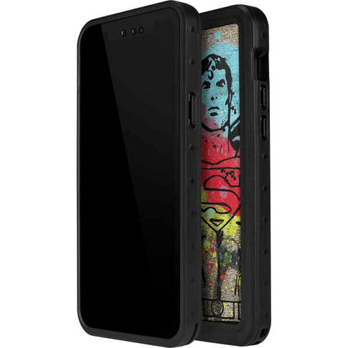 DC Comics Superman Color Splatter iPhone 15 Plus Waterproof Case